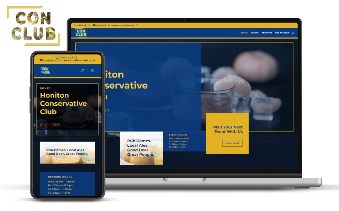 Brand New Website Launch at The Honiton Conservative Club!