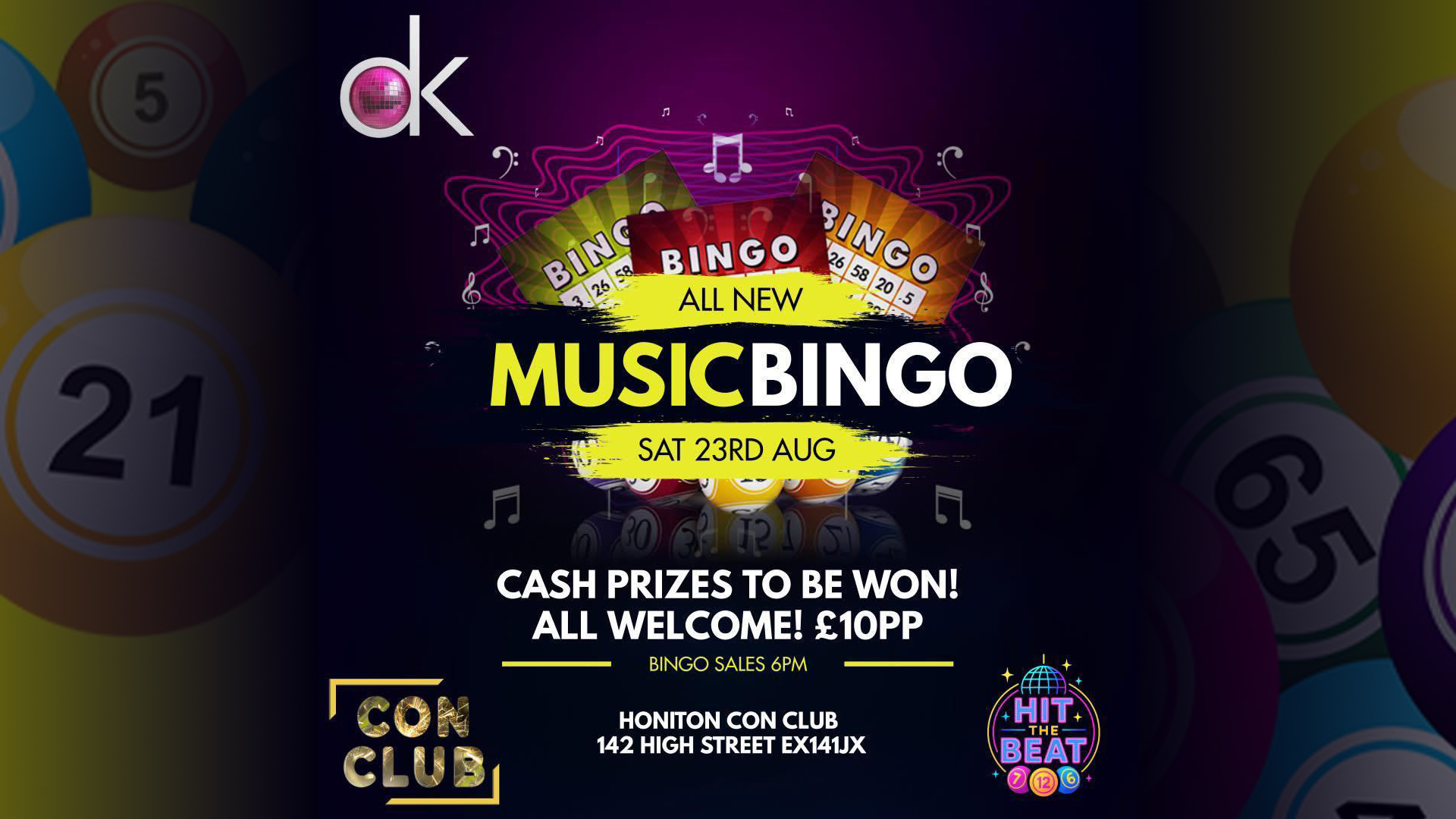 Disco Music Bingo at Your Local Con Club Honiton